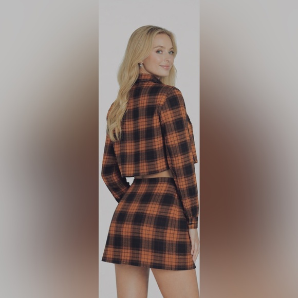 Forever 21 Black and Brown Plaid 2 Piece Set - Picture 3 of 8